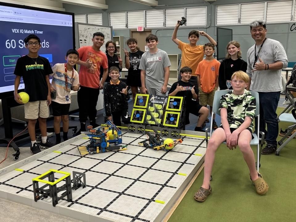 Wheeler Middle School parking lot w/Robotics